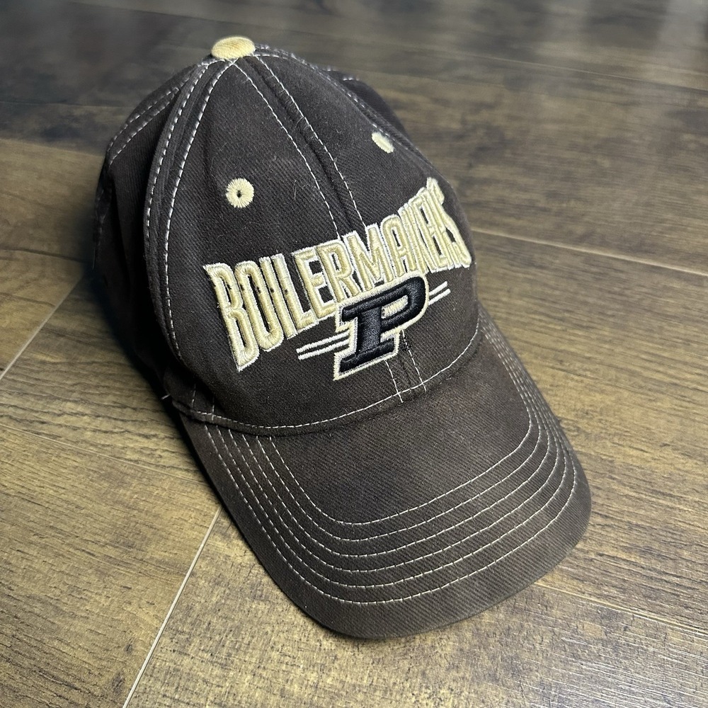Captivating Headwear NCAA Purdue Boilermakers Adjustable Hat Black Gold
